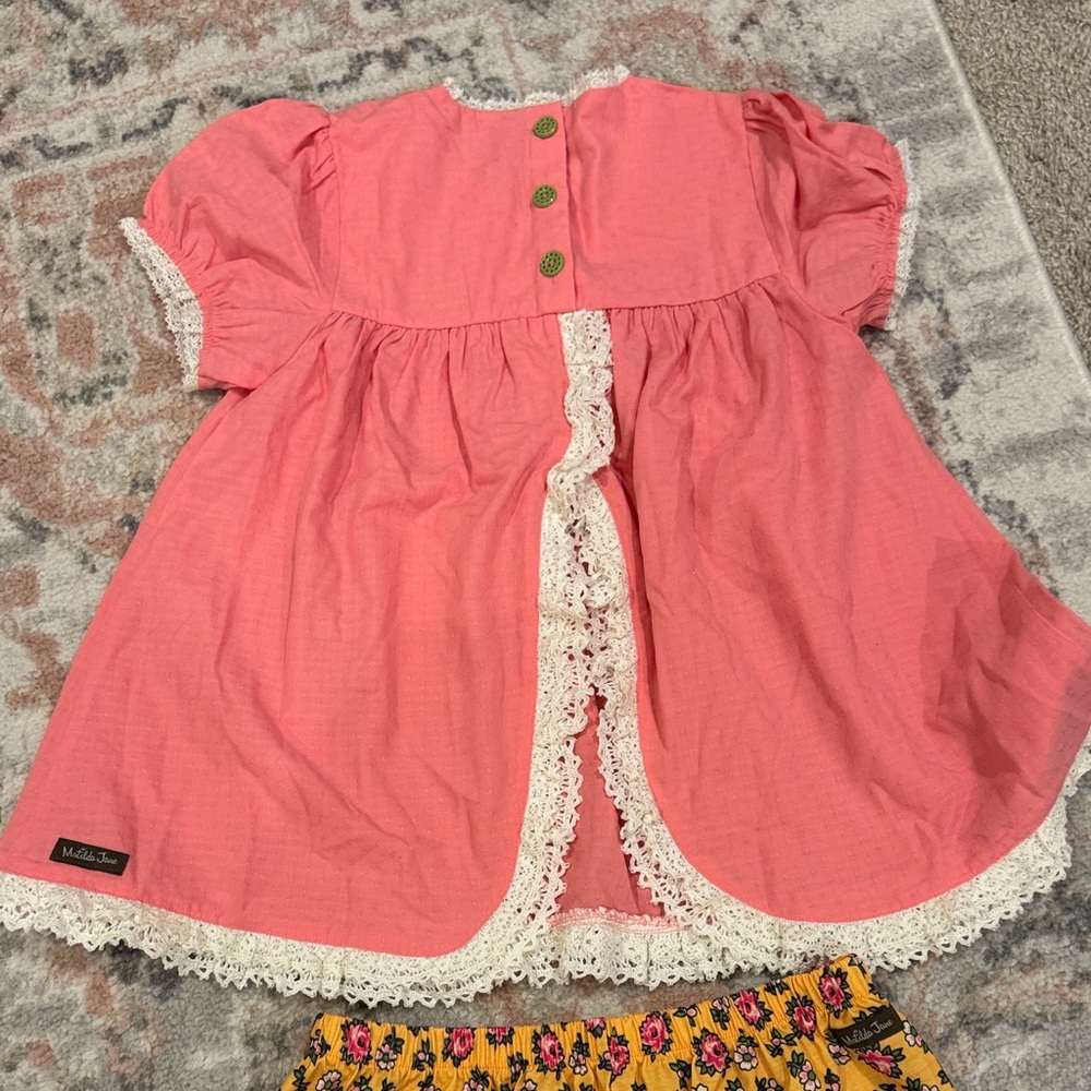 Pink and Yellow Kids Pajamas - Picture 3 of 4